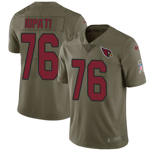 Nike Arizona Cardinals 76 Mike Iupati Olive Mens Stitched Nfl Limited 2017 Salute To Service Jersey