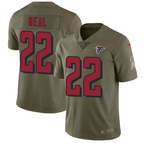 Nike Atlanta Falcons 22 Keanu Neal Olive Mens Stitched Nfl Limited 2017 Salute To Service Jersey