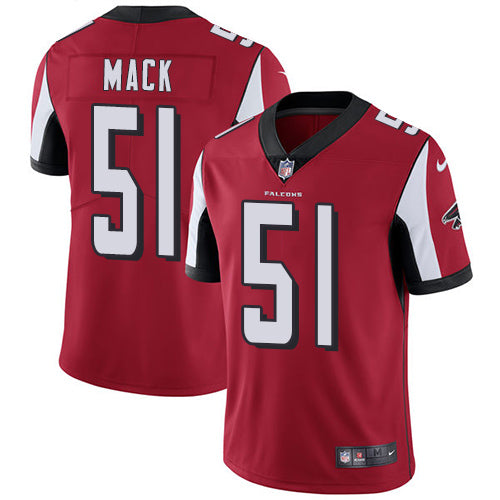 Nike Atlanta Falcons 51 Alex Mack Red Team Color Mens Stitched Nfl Vapor Untouchable Limited Jersey