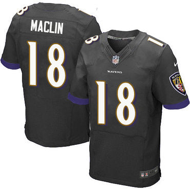 Nike Baltimore Ravens 18 Jeremy Maclin Black Alternate Mens Stitched Nfl New Elite Jersey