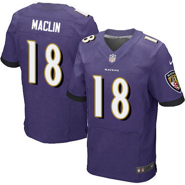Nike Baltimore Ravens 18 Jeremy Maclin Purple Team Color Mens Stitched Nfl New Elite Jersey