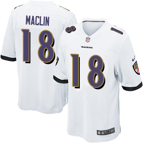Nike Baltimore Ravens 18 Jeremy Maclin White Mens Stitched Nfl Limited Jersey