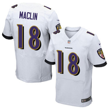 Nike Baltimore Ravens 18 Jeremy Maclin White Mens Stitched Nfl New Elite Jersey