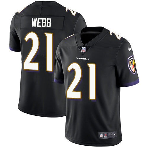 Nike Baltimore Ravens 21 Lardarius Webb Black Alternate Mens Stitched Nfl Vapor Untouchable Limited Jersey