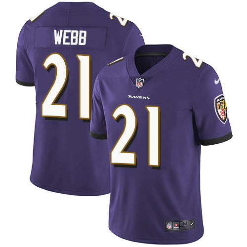 Nike Baltimore Ravens 21 Lardarius Webb Purple Team Color Mens Stitched Nfl Vapor Untouchable Limited Jersey