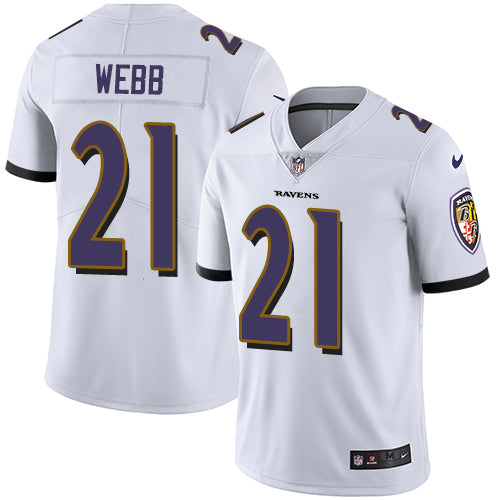Nike Baltimore Ravens 21 Lardarius Webb White Mens Stitched Nfl Vapor Untouchable Limited Jersey