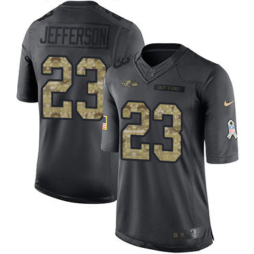 Nike Baltimore Ravens 23 Tony Jefferson Black Mens Stitched Nfl Limited 2016 Salute To Service Jersey
