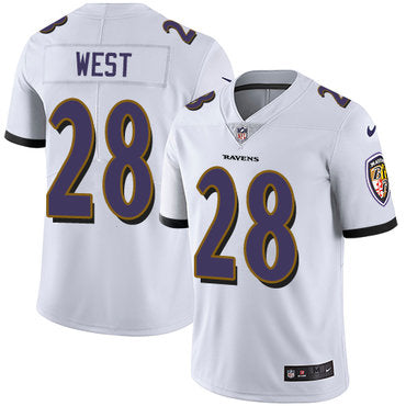 Nike Baltimore Ravens 28 Terrance West White Mens Stitched Nfl Vapor Untouchable Limited Jersey