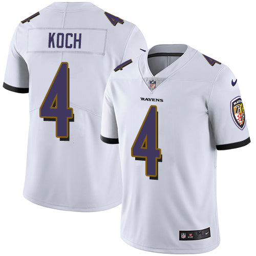 Nike Baltimore Ravens 4 Sam Koch White Mens Stitched Nfl Vapor Untouchable Limited Jersey