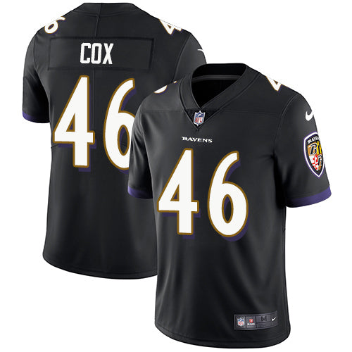 Nike Baltimore Ravens 46 Morgan Cox Black Alternate Mens Stitched Nfl Vapor Untouchable Limited Jersey