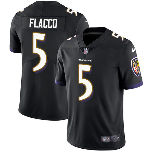 Nike Baltimore Ravens 5 Joe Flacco Black Alternate Mens Stitched Nfl Vapor Untouchable Limited Jersey