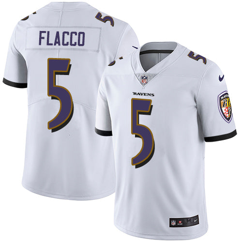 Nike Baltimore Ravens 5 Joe Flacco White Mens Stitched Nfl Vapor Untouchable Limited Jersey