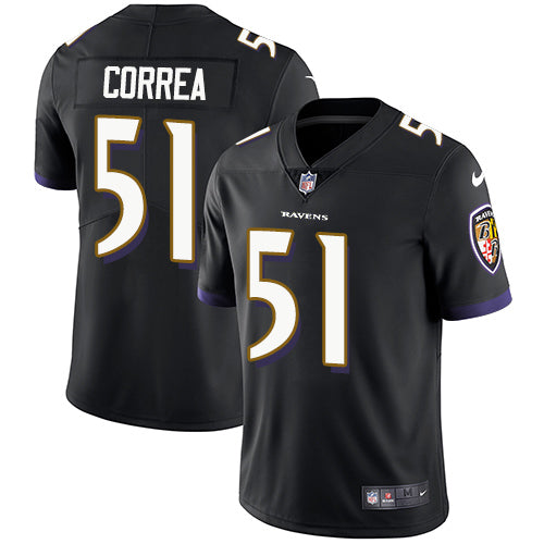 Nike Baltimore Ravens 51 Kamalei Correa Black Alternate Mens Stitched Nfl Vapor Untouchable Limited Jersey