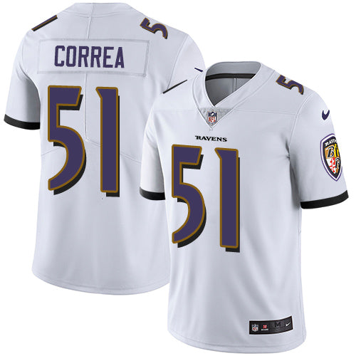 Nike Baltimore Ravens 51 Kamalei Correa White Mens Stitched Nfl Vapor Untouchable Limited Jersey