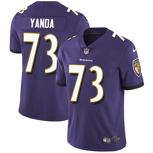 Nike Baltimore Ravens 73 Marshal Yanda Purple Team Color Mens Stitched Nfl Vapor Untouchable Limited Jersey