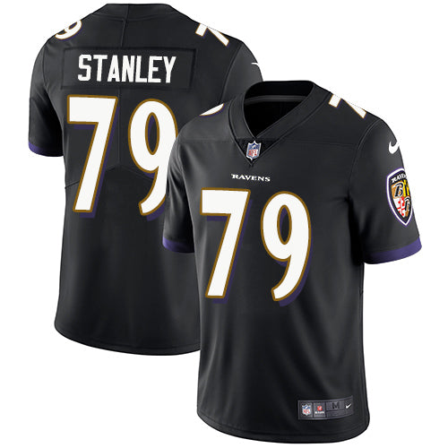 Nike Baltimore Ravens 79 Ronnie Stanley Black Alternate Mens Stitched Nfl Vapor Untouchable Limited Jersey