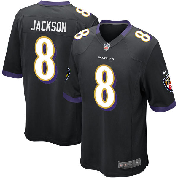 Nike Baltimore Ravens 8 Lamar Jackson Black 2018 Nfl Draft Pick Elite Jersey