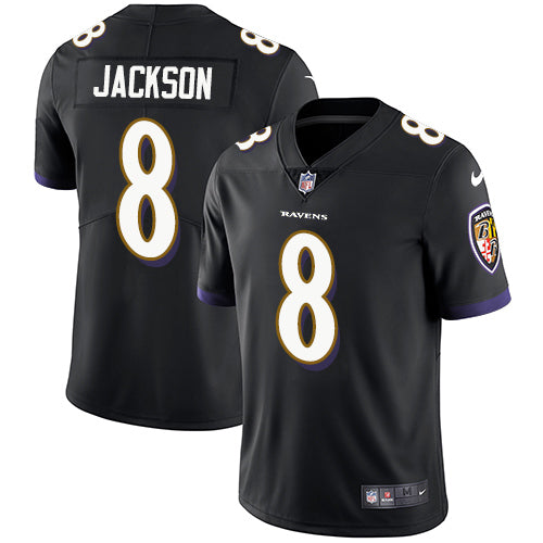 Nike Baltimore Ravens 8 Lamar Jackson Black Alternate Mens Stitched Nfl Vapor Untouchable Limited Jersey