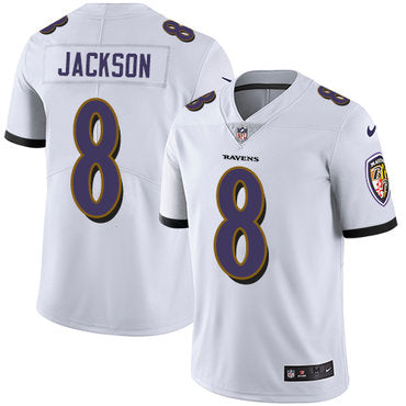 Nike Baltimore Ravens 8 Lamar Jackson White Mens Stitched Nfl Vapor Untouchable Limited Jersey