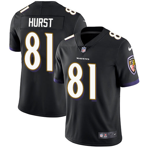 Nike Baltimore Ravens 81 Hayden Hurst Black Alternate Mens Stitched Nfl Vapor Untouchable Limited Jersey