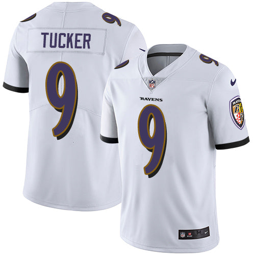 Nike Baltimore Ravens 9 Justin Tucker White Mens Stitched Nfl Vapor Untouchable Limited Jersey