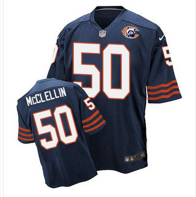 Nike Bears 50 Shea Mcclellin Navy Blue Throwback Mens Stitched Nfl Elite Jersey