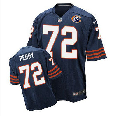 Nike Bears 72 William Perry Navy Blue Throwback Mens Stitched Nfl Elite Jersey