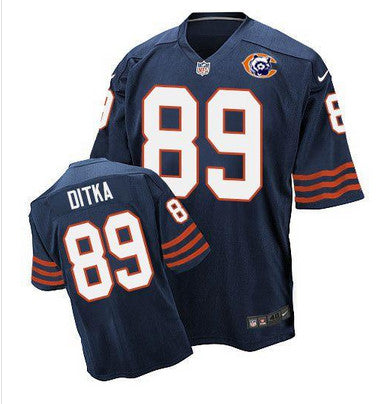 Nike Bears 89 Mike Ditka Navy Blue Throwback Mens Stitched Nfl Elite Jersey