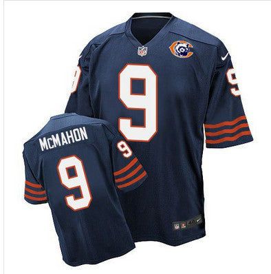 Nike Bears 9 Jim Mcmahon Navy Blue Throwback Mens Stitched Nfl Elite Jersey