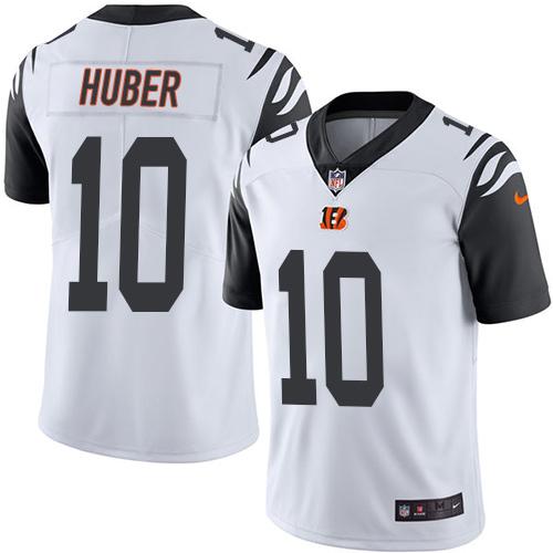 Nike Bengals 10 Kevin Huber White Mens Stitched Nfl Limited Rush Jersey
