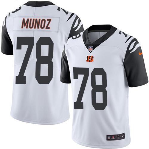 Nike Bengals 78 Anthony Munoz White Mens Stitched Nfl Limited Rush Jersey