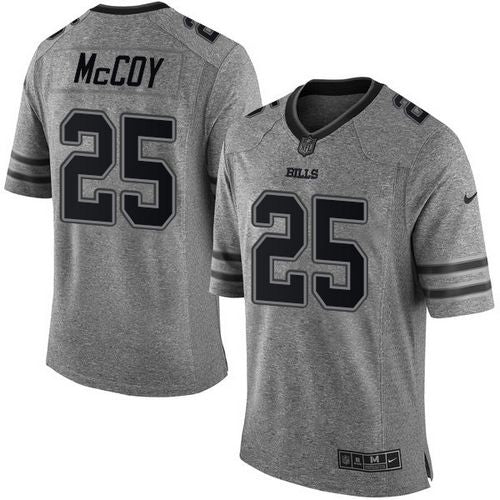 Nike Bills 25 Lesean Mccoy Gray Mens Stitched Nfl Limited Gridiron Gray Jersey