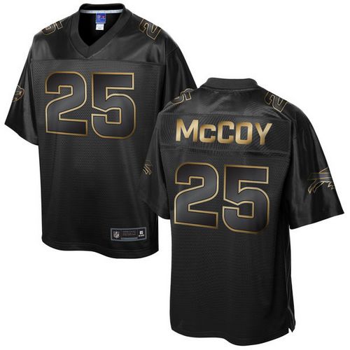Nike Bills 25 Lesean Mccoy Pro Line Black Gold Collection Mens Stitched Nfl Game Jersey