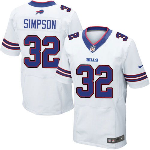 Nike Bills 32 O J Simpson White Mens Stitched Nfl New Elite Jersey
