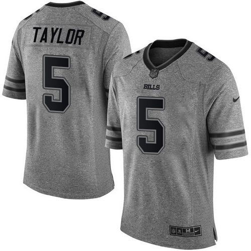 Nike Bills 5 Tyrod Taylor Gray Mens Stitched Nfl Limited Gridiron Gray Jersey