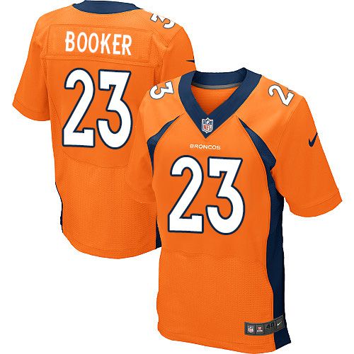 Nike Broncos 23 Devontae Booker Orange Team Color Mens Stitched Nfl New Elite Jersey