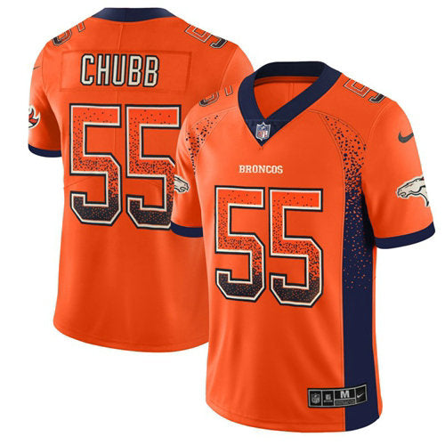 Nike Broncos 55 Bradley Chubb Orange Team Color Mens Stitched Nfl Limited Rush Drift Fashion Jersey
