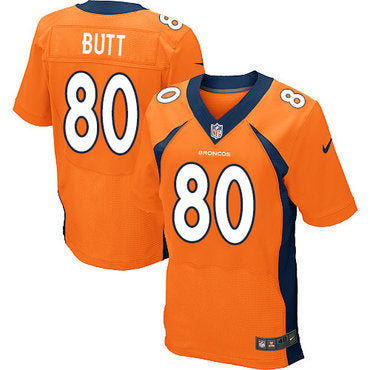 Nike Broncos 80 Jake Butt Orange Team Color Mens Stitched Nfl New Elite Jersey