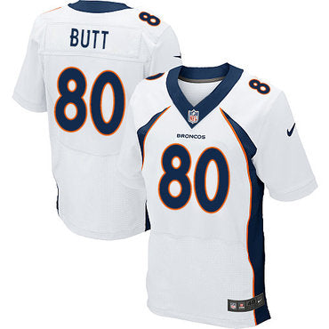 Nike Broncos 80 Jake Butt White Mens Stitched Nfl New Elite Jersey