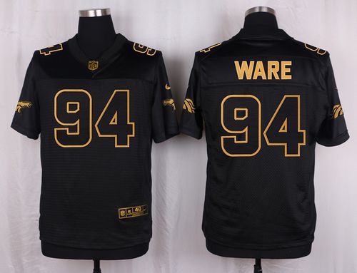 Nike Broncos 94 Demarcus Ware Black Mens Stitched Nfl Elite Pro Line Gold Collection Jersey