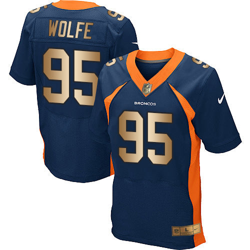 Nike Broncos 95 Derek Wolfe Navy Blue Alternate Mens Stitched Nfl New Elite Gold Jersey