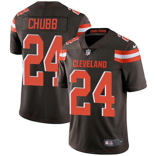 Nike Browns 24 Nick Chubb Brown Team Color Mens Stitched Nfl Vapor Untouchable Limited Jersey