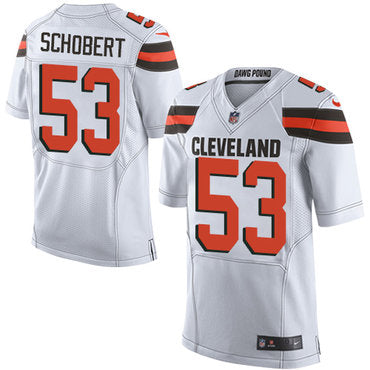 Nike Browns 53 Joe Schobert White Mens Stitched Nfl New Elite Jersey