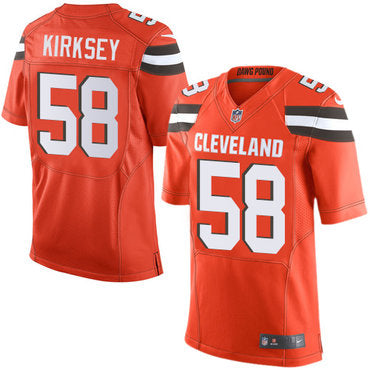Nike Browns 58 Christian Kirksey Orange Alternate Mens Stitched Nfl New Elite Jersey