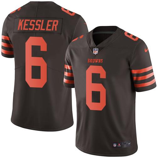 Nike Browns 6 Cody Kessler Brown Mens Stitched Nfl Limited Rush Jersey