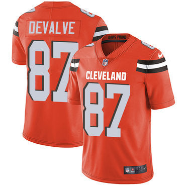 Nike Browns 87 Seth Devalve Orange Alternate Mens Stitched Nfl Vapor Untouchable Limited Jersey