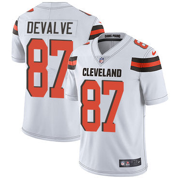 Nike Browns 87 Seth Devalve White Mens Stitched Nfl Vapor Untouchable Limited Jersey