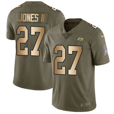 Nike Buccaneers 27 Ronald Jones Ii Olive Gold Mens Stitched Nfl Limited 2017 Salute To Service Jersey