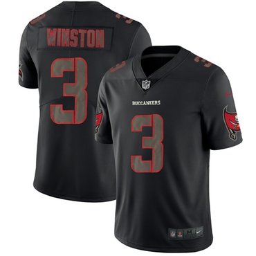 Nike Buccaneers 3 Jameis Winston Black Mens Stitched Nfl Limited Rush Impact Jersey