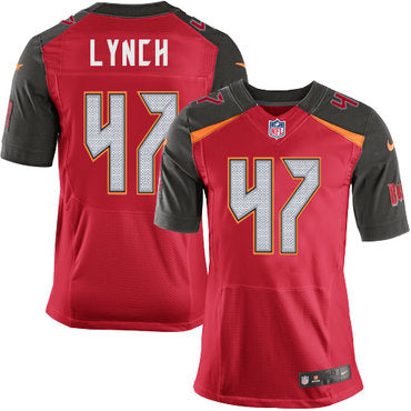 Nike Buccaneers 47 John Lynch Red Team Color Mens Stitched Nfl New Elite Jersey